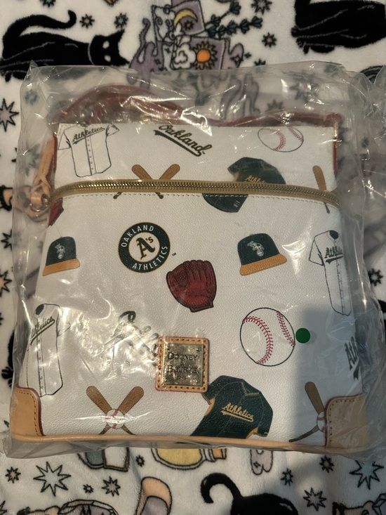 Dooney & Bourke Handbags - Dooney & Bourke White Oakland Athletics Printed Crossbody Bag